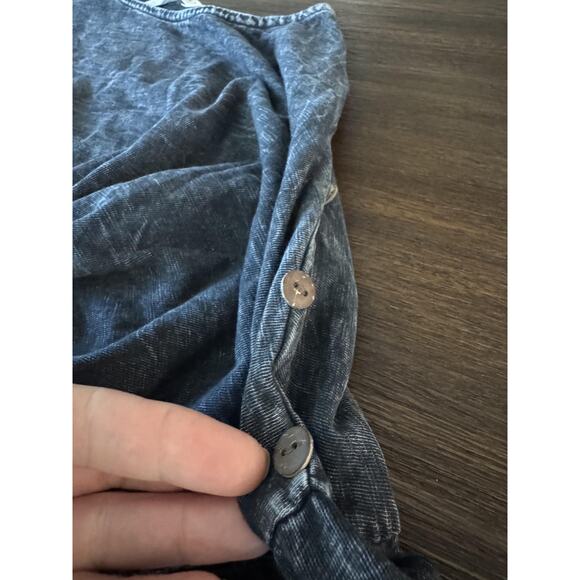 Jess & Jane Shirt Womens Small Black White Polka Dot 3/4 Sleeve Tunic Top Boho - Picture 11 of 11